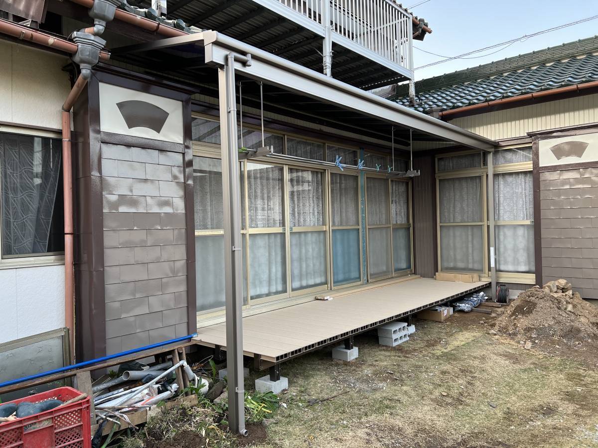 中嶋トーヨー住器の【エクステリア施工】テラス・デッキ　取付施工の施工前の写真3