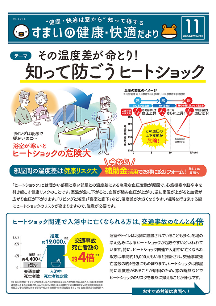 冬の温度差が命とり!?ヒートショック対策で快適・安全な住まいへ｜石田トーヨー住器｜宮崎市 石田トーヨー住器のブログ 写真1