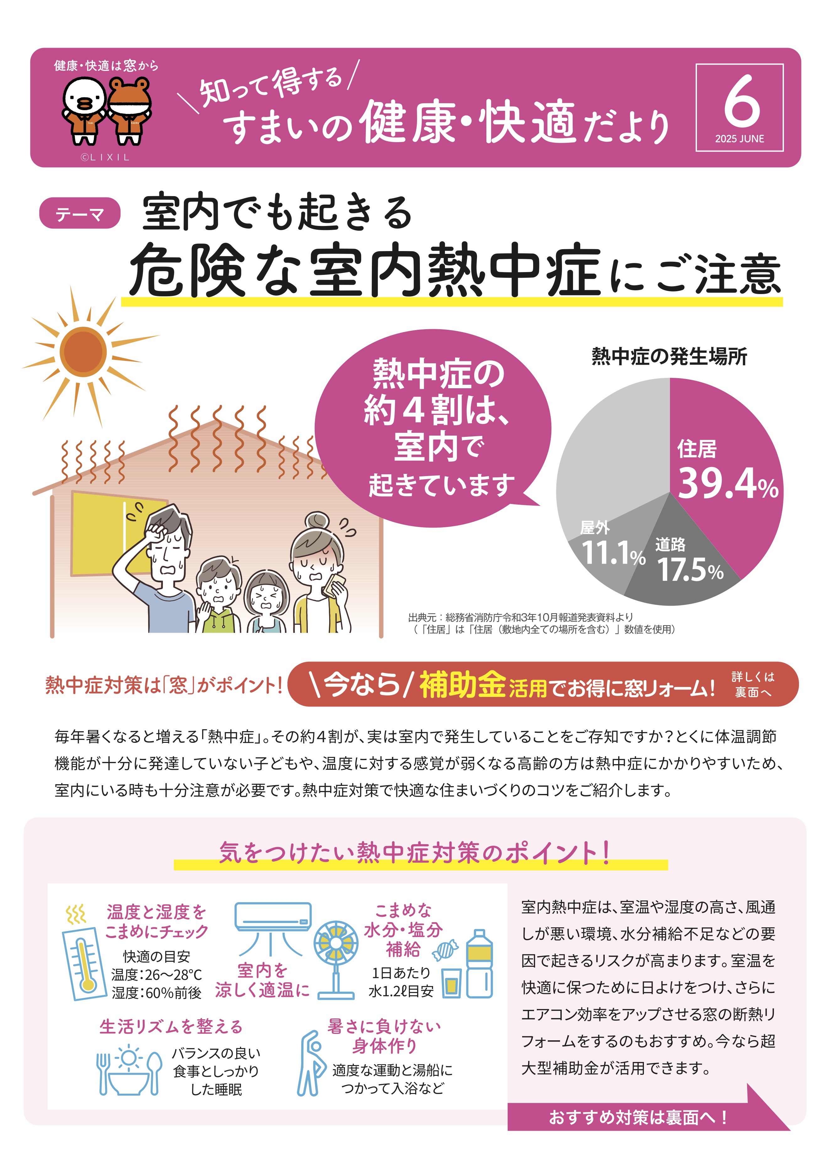 室内でも起きる危険な室内熱中症にご注意 石田トーヨー住器のブログ 写真1