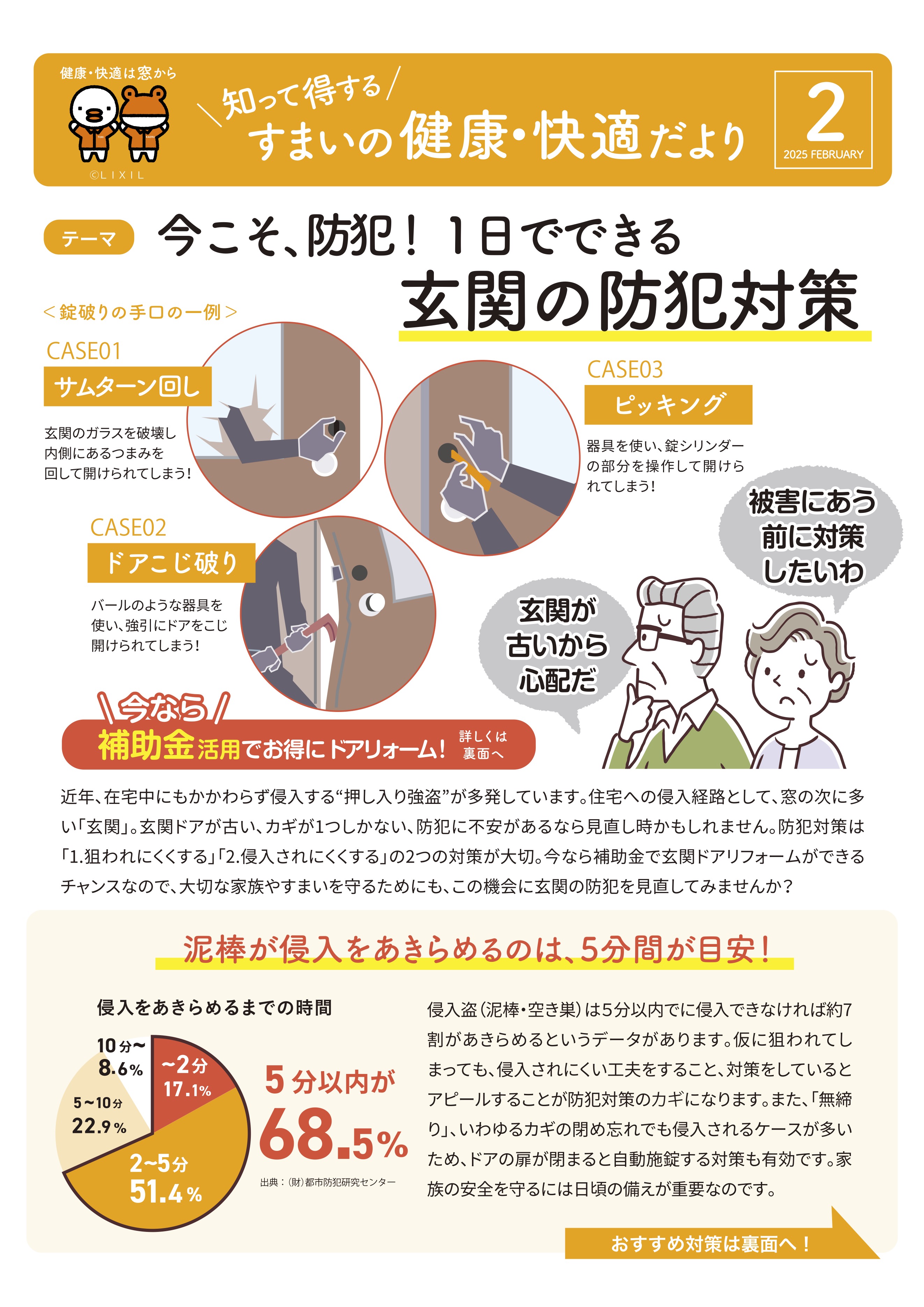 今こそ、防犯！１日でできる玄関の防犯対策 石田トーヨー住器のブログ 写真1