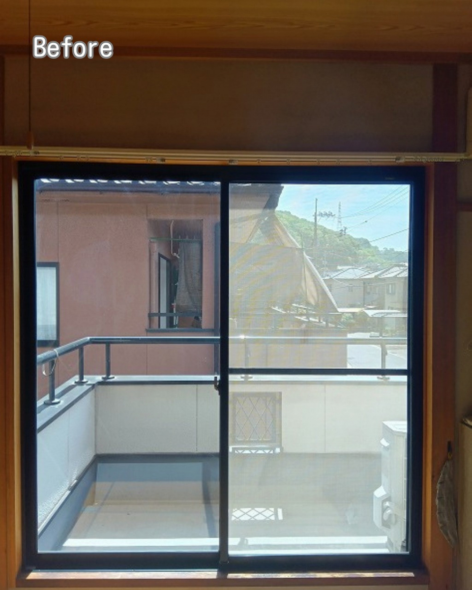 FGネクストの福山市 ベランダに出入りする窓にも内窓は取付可能!の施工前の写真1