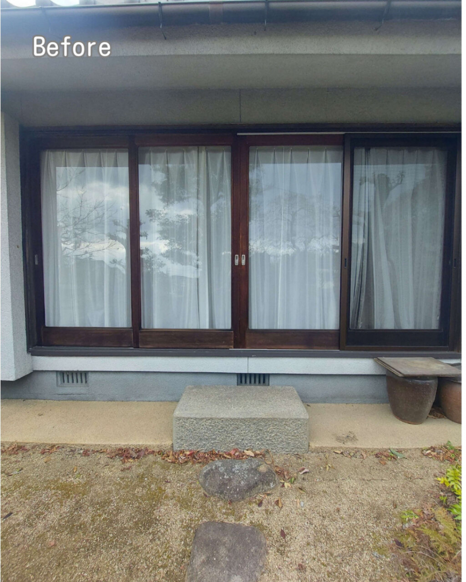 FGネクストの福山市 木造の窓は複層ガラスのサッシに交換できるのか?の施工前の写真1