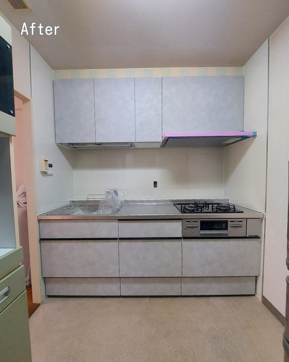 FGネクストの福山市 マンションのシステムキッチンの交換の施工後の写真1