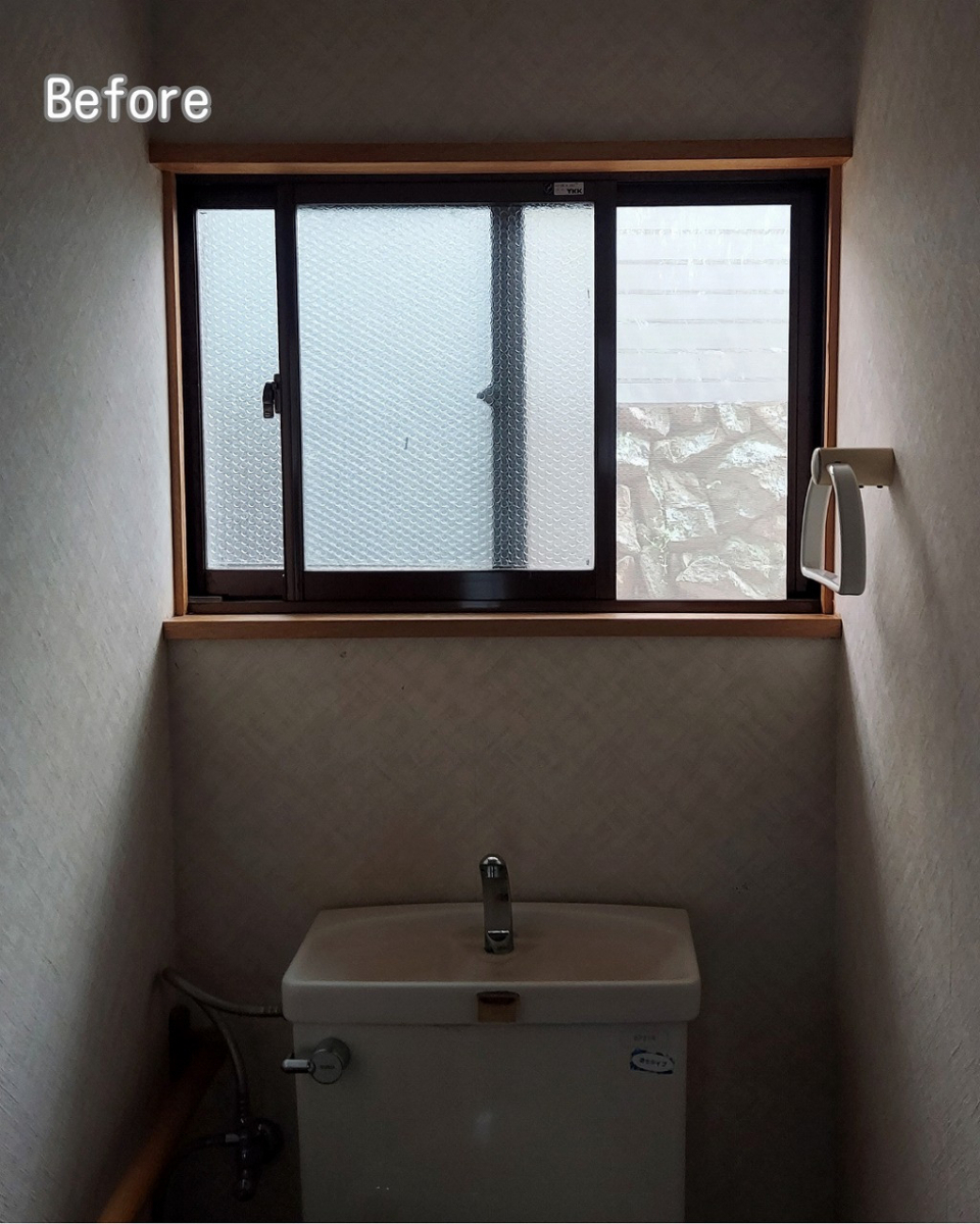 FGネクストの福山市｜冬の寒さ、ヒートショック対策！トイレ内窓リフォームの施工事例の施工前の写真1
