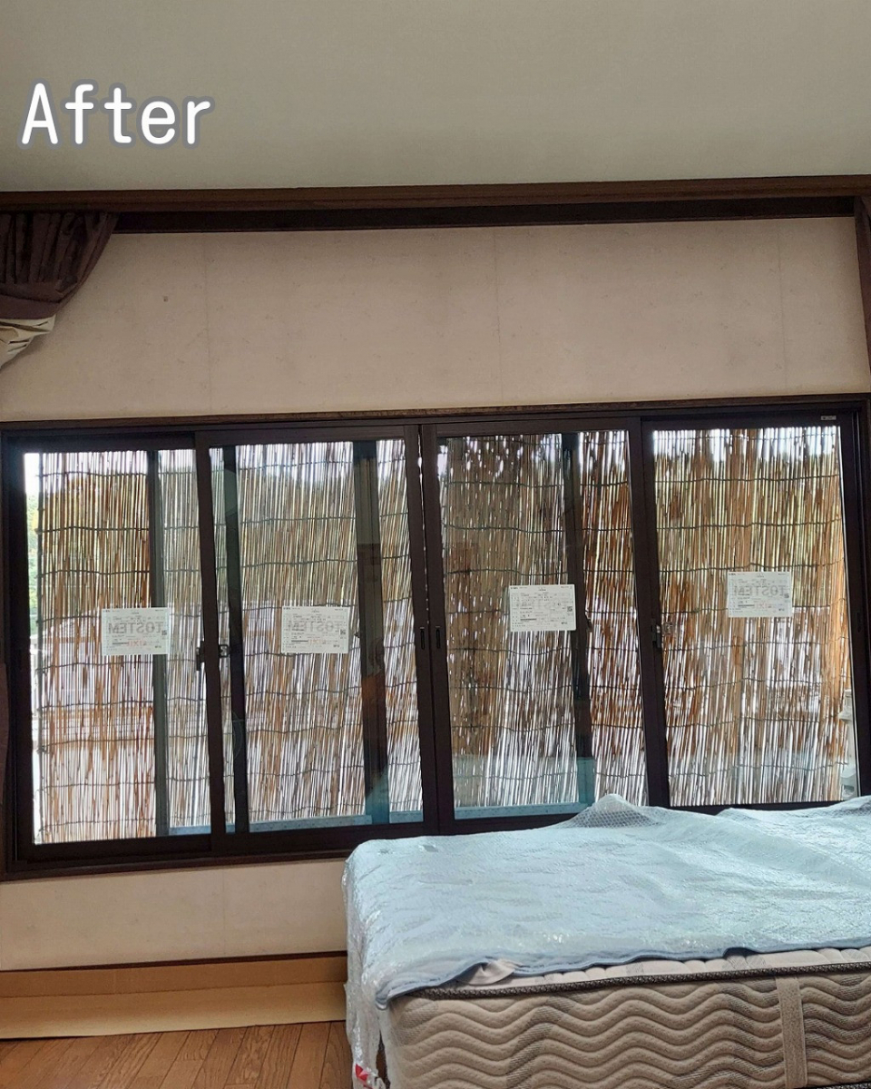 FGネクストの福山市で内窓とシェードを検討したお客様の声｜寝室の寒さと夏の暑さを解消!の施工後の写真1