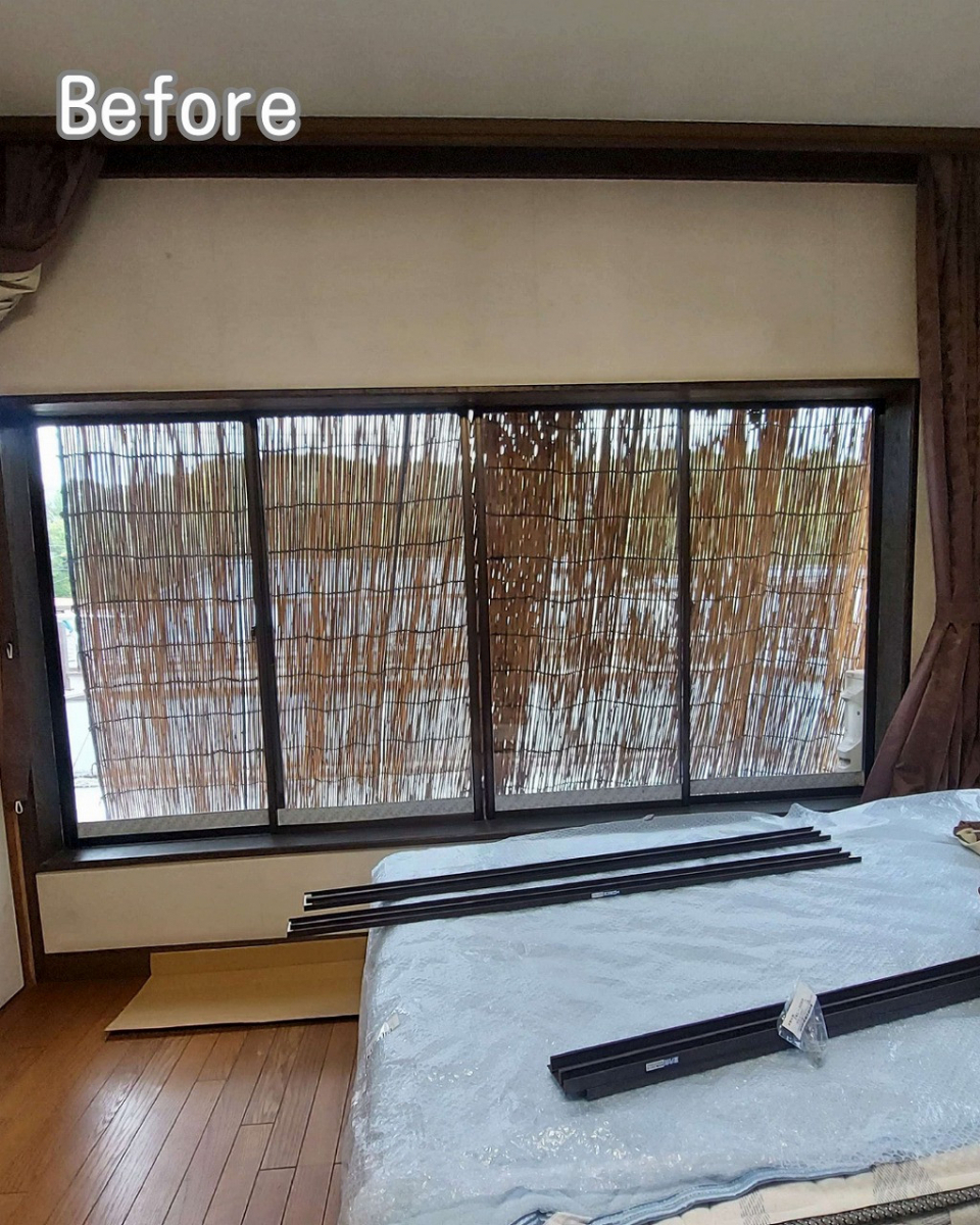 FGネクストの福山市で内窓とシェードを検討したお客様の声｜寝室の寒さと夏の暑さを解消!の施工前の写真1