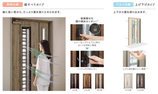 ホテイヤトーヨー住器の【栃木市】しっかり施錠したままでも、風通しができる玄関ドアがあるって本当!?の施工事例詳細写真2