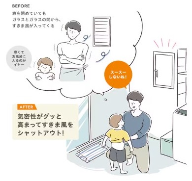 ホテイヤトーヨー住器の【真岡市】すき間風の入るルーバーガラス窓とはサヨナラ!!入替窓で暖かい空間に!の施工事例詳細写真4