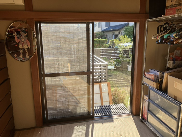 藤野トーヨー住器 市原の『千葉県市原市』補助金活用　インプラス設置工事①　全部の窓に内窓設置しましたの施工前の写真1