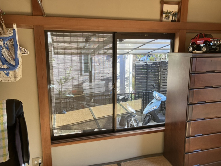 藤野トーヨー住器 市原の『千葉県市原市』補助金活用　インプラス設置工事①　全部の窓に内窓設置しましたの施工前の写真2